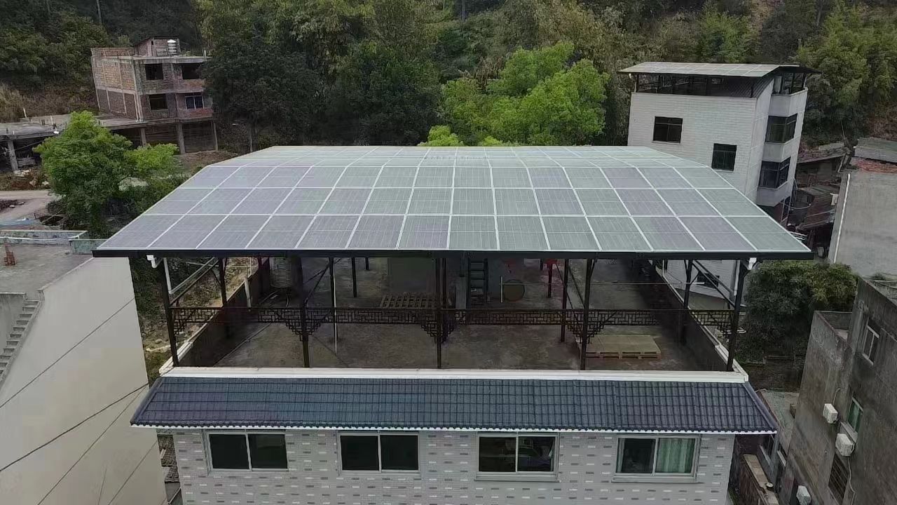 永兴15kw+10kwh自建别墅家庭光伏储能系统